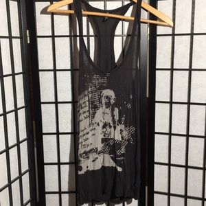 Black Poppy Tank Size S